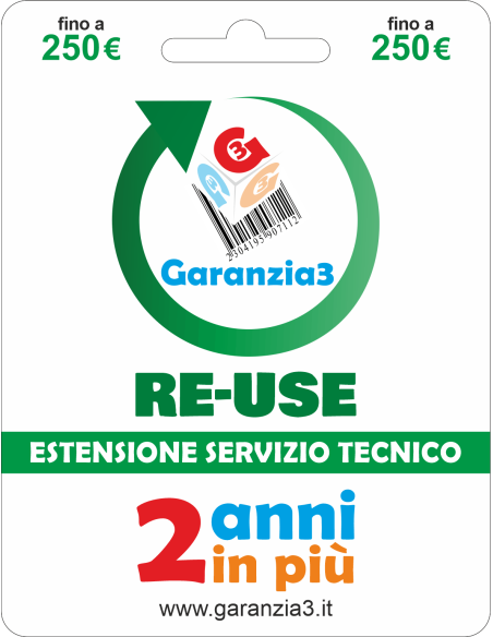 2 anni in più per prodotti ricondizioni - fino 250 €